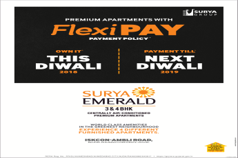 Experience 4 different furnished apartments at Surya Emerald in Ahmedabad